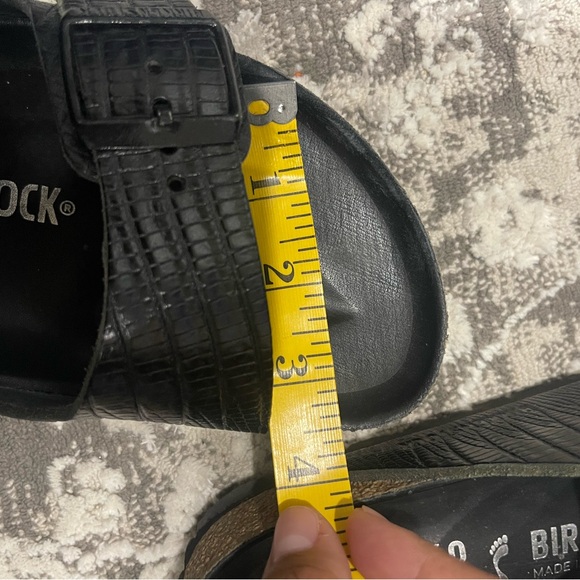 Birkenstock Limited Edition Arizona Hex Reptile Embossed Leather Sandals - Picture 12 of 15